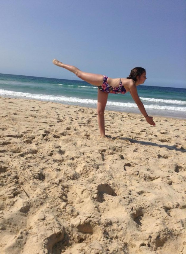 Balance on the beach